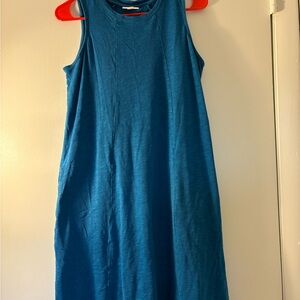 J. Jill Teal Sleeveless Midi Dress